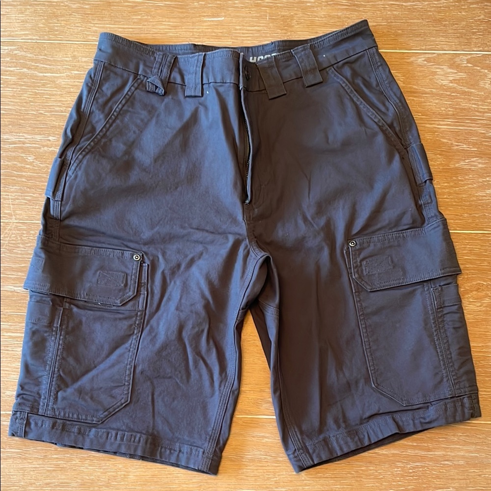 Duluth Trading Co charcoal grey Cargo Shorts Sturdy Cotton Blend